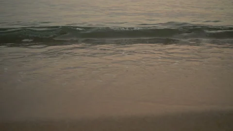 Sea Waves On The Sand Close-Up Stock Footage 103962727