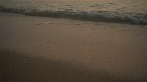 Sea Waves On The Sand Close-Up Stock Footage 103963158