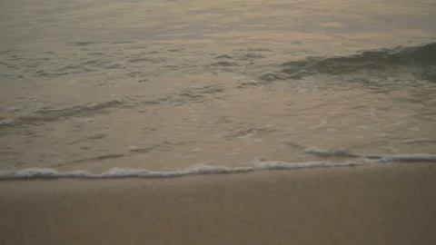Sea Waves On The Sand Close-Up Stock Footage 103963173