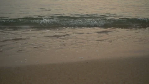 Sea Waves On The Sand Close-Up Stock Footage 103963206
