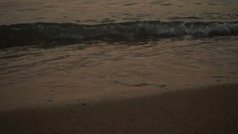 Sea Waves On The Sand Close-Up Stock Footage 103963220