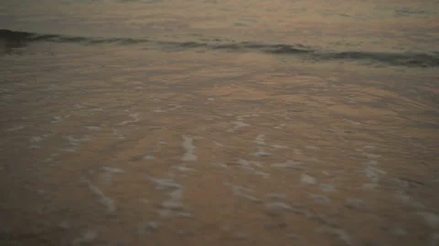 Sea Waves On The Sand Close-Up Stock Footage 103963244