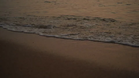 Sea Waves On The Sand Close-Up Stock Footage 103963283
