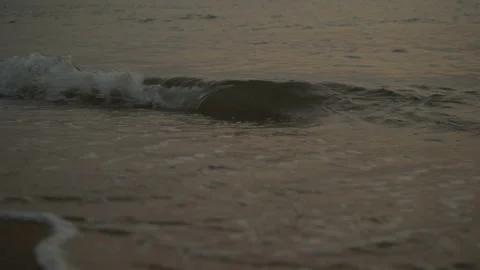 Sea Waves On The Sand Close-Up Stock Footage 103963312