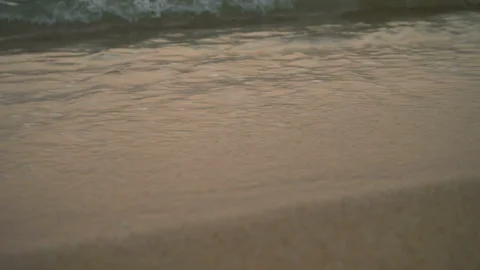 Sea Waves On The Sand Close-Up Stock Footage 103963352
