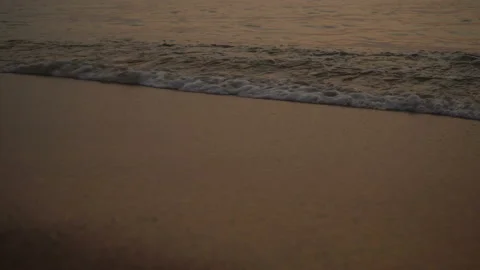 Sea Waves On The Sand Close-Up Stock Footage 103963355