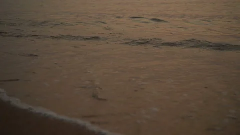 Sea Waves On The Sand Close-Up Stock Footage 103963356