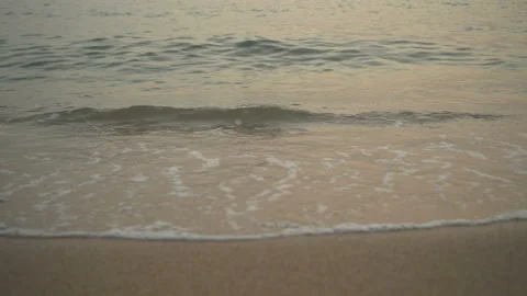 Sea Waves On The Sand Close-Up Stock Footage 103963373