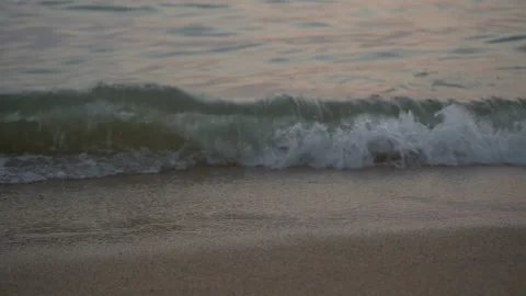 Sea Waves On The Sand Close-Up Stock Footage 104066675