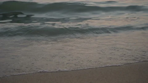 Sea Waves On The Sand Close-Up Stock Footage 104066691