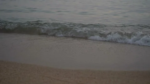 Sea Waves On The Sand Close-Up Stock Footage 104066741