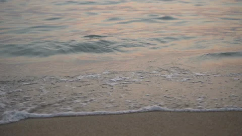 Sea Waves On The Sand Close-Up Stock Footage 104066776