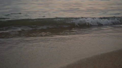 Sea Waves On The Sand Close-Up Stock Footage 104066777