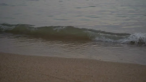 Sea Waves On The Sand Close-Up Stock Footage 104066791