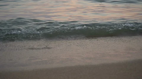 Sea Waves On The Sand Close-Up Stock Footage 104066972