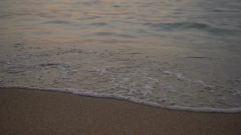 Sea Waves On The Sand Close-Up Stock Footage 104067017