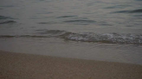 Sea Waves On The Sand Close-Up Stock Footage 104067199
