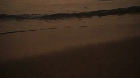 Sea Waves On The Sand Close-Up Stock Footage 104067286