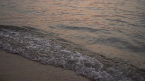 Sea Waves On The Sand Close-Up Stock Footage 104067346