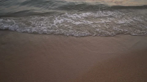 Sea Waves On The Sand Close-Up Stock Footage 104067355