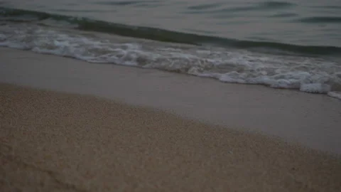Sea Waves On The Sand Close-Up Stock Footage 104067382