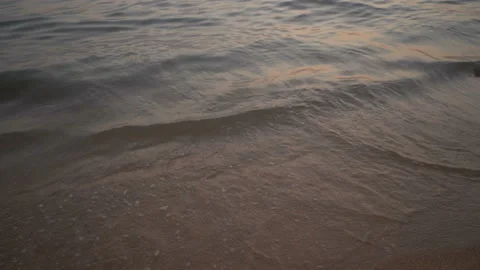 Sea Waves On The Sand Close-Up Stock Footage 104067402