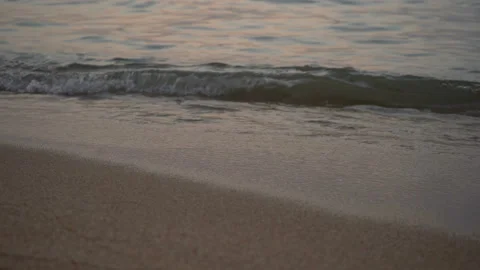 Sea Waves On The Sand Close-Up Stock Footage 104067441