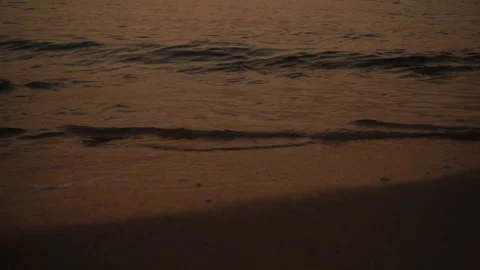 Sea Waves On The Sand Close-Up Stock Footage 104067484