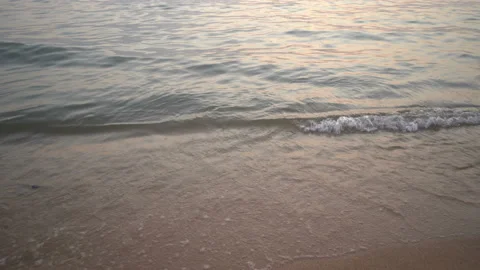 Sea Waves On The Sand Close-Up Stock Footage 104067509