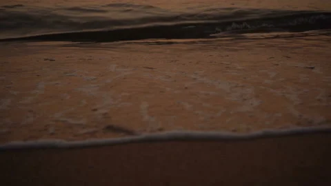 Sea Waves On The Sand Close-Up Stock Footage 104067570
