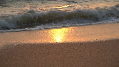 Sea Waves On The Sand Close-Up Stock Footage 104447580