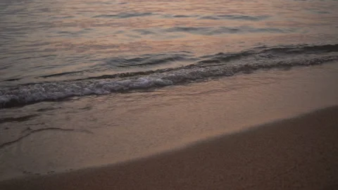Sea Waves On The Sand Close-Up Stock Footage 104448901