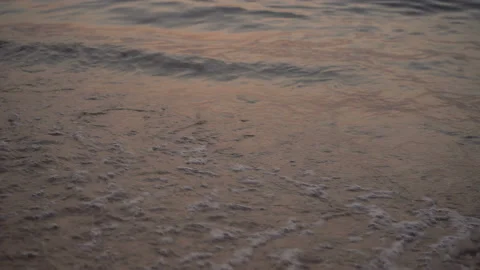 Sea Waves On The Sand Close-Up Stock Footage 104449193