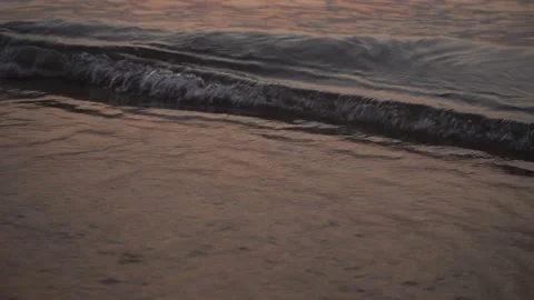 Sea Waves On The Sand Close-Up Stock Footage 104449196