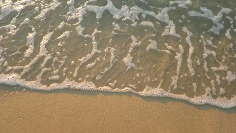 Sea waves on the sand Stock Footage 80497928
