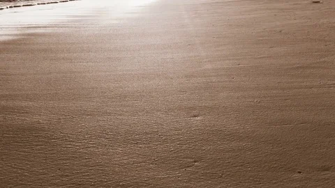 Sea waves on sandy beach Stock Footage 76152335