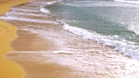 Sea waves on a sandy beach Stock Footage 151011439