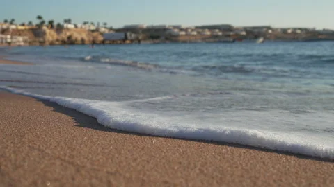 Sea waves on sandy beach Stock Footage 170703974