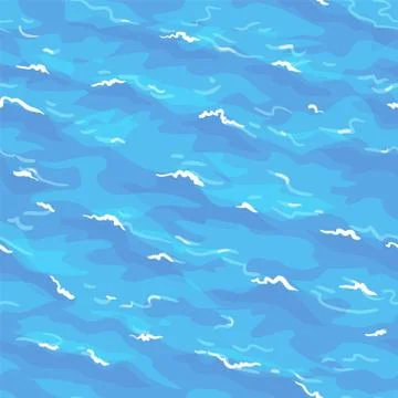 Sea waves seamless pattern. Stock Illustration