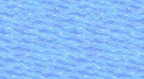 Sea waves seamless pattern. Stock Illustration