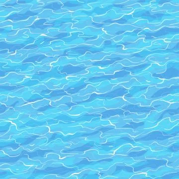 Sea waves seamless pattern. Stock Illustration