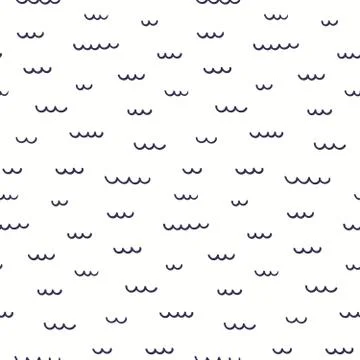 Sea waves seamless pattern 스톡 일러스트