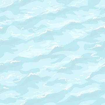 Sea waves seamless pattern. Stock Illustration