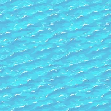 Sea waves seamless pattern. Stock Illustration