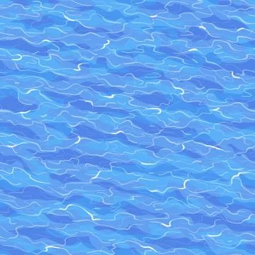 Sea waves seamless pattern. Illustrazione stock