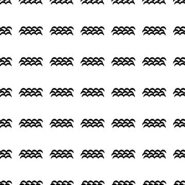 Sea waves seamless pattern. Vector Stock Illustration
