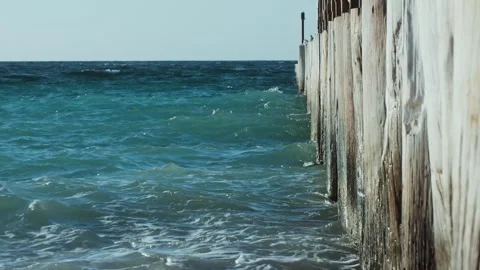 Sea waves Seaside beach Stock Footage 299818187