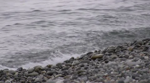 Sea waves on seaside Stock Footage 10576678