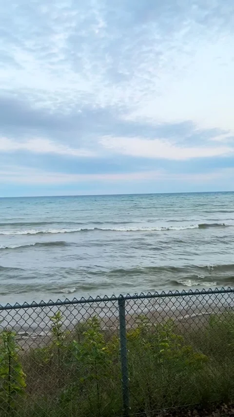 Sea Waves Seen From Shore Stock Footage 258071334