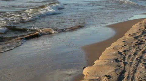 Sea waves on the shore. Stock Footage 27484599